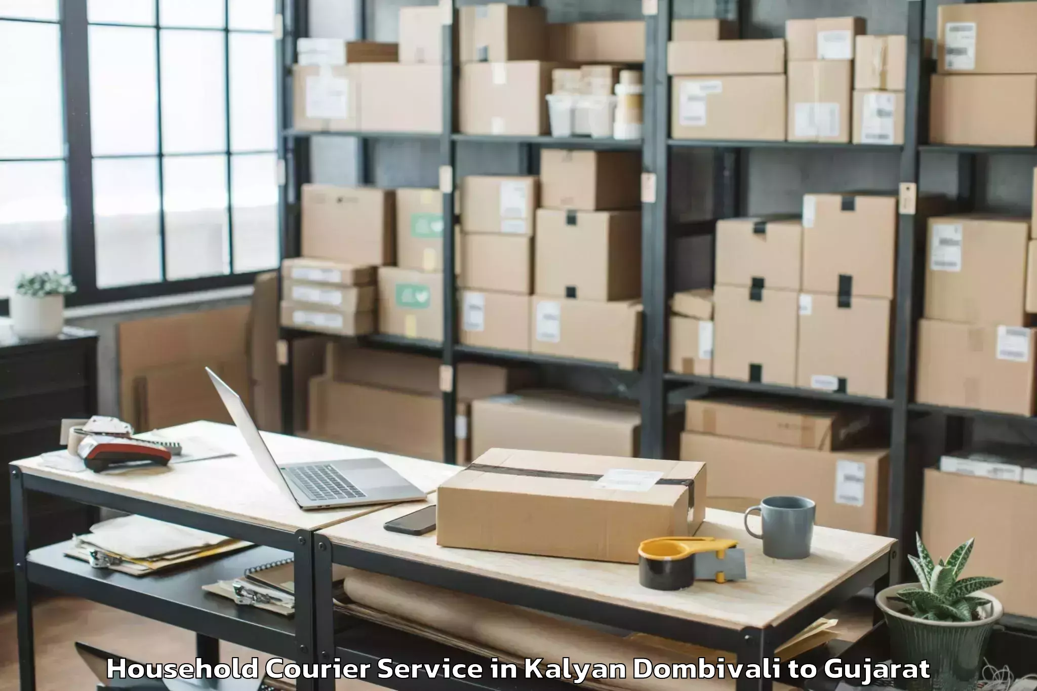 Top Kalyan Dombivali to Jambughoda Household Courier Available